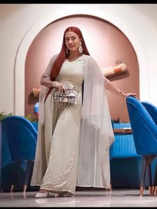 Pearl cape Dupatta attach jumpsuit