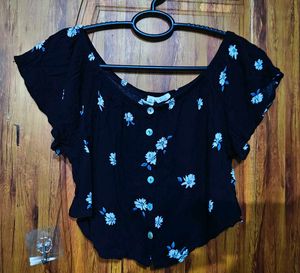 Floral Print Off-Shoulder Top