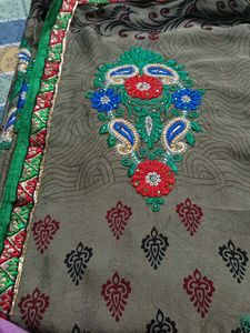 Elegant Embroidered Saree