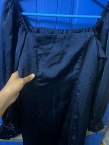 Elegant Navy Blue Mini Dress