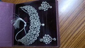 Bridal Jewelry  Silver Stone Necklace