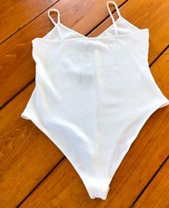 Primark White Ribbed Bodysuit