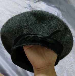 Gray Beret Hat
