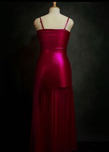 Elegant Burgundy &amp; Lace Formal Gown