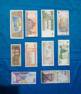 Currency Collection Foreign Notes 10 Country UNC