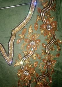 Green Embroidered Kurta with Palazzo