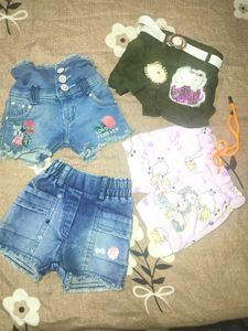 Set Of 4 Baby Shorts