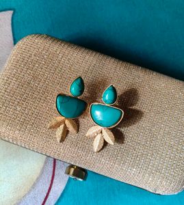 fancy Teal Stone Earrings ❤️
