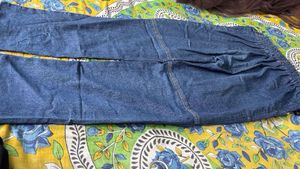 Floral Top with Denim Pants Set