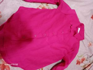Magenta Button-Down Shirt