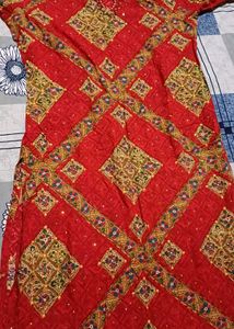 Red Patterned Dress