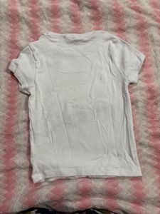 Cute White Tee with Bow
