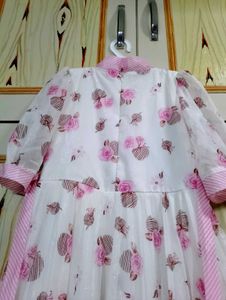 Floral Pink &amp; White Dress
