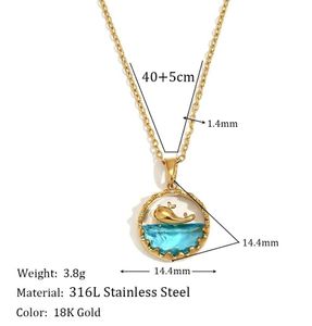 blue Whale Pendant Necklace