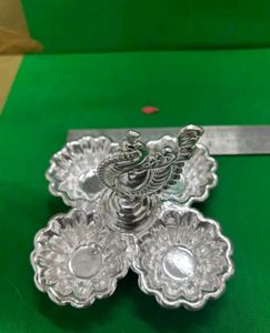 Silver Peacock Showpiece
