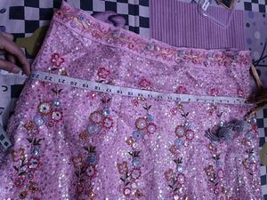 Elegant Pink Floral Lehenga