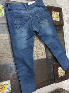 Blue High Waist Denim Jean