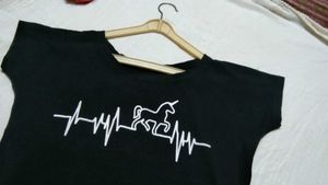 Women  Horse Heartbeat T-shirt