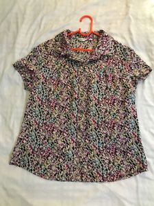 Stretchy Soft Satin Short Sleeve Top Bust 36-38