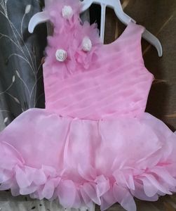 Baby Pink Frock | Length 16 | Chest 20