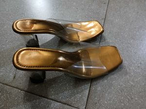 Rose Golden Transparent Heels