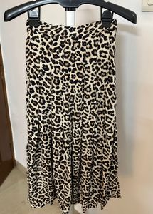 H&M Animal Print Midi Skirt