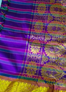 Multi Colour Kanjeevaram Silk Saree
