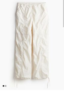 H&M White Drawstring Pants