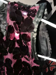 Sequin Top with Pearl Belt