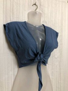 Zaful Blue Crop Top