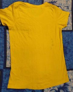 Yellow Graphic Print Tee