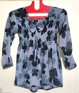 Floral Print Girls Top