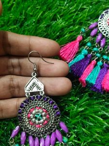 Multicolored Tassel Earrings