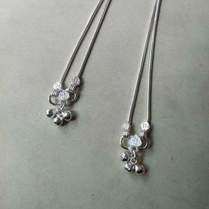 Pure Silver Snack 🥨 Chain ⛓️ Anklets पायल 1 Pair
