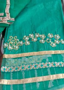 Embroidered Green Salwar Kameez