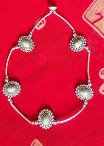Green Stone Women Anklet( 1 Single Piece )