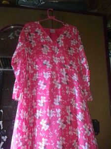 Pink Floral Long Sleeve Dress