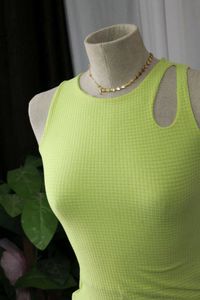 Neon Cutout Tank Top