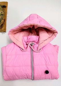 Girls Pink Puffer Winter Jacket of Age 4-7