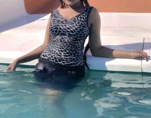 y2k deep V-neck cami top