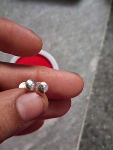 Silver Ball Stud Earrings