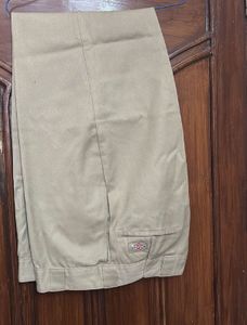 Red Linen Shirt With Beige Trousers