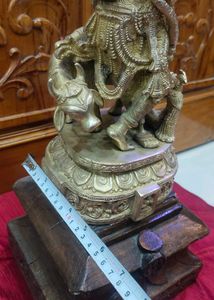 Brass Shree Krishna Idol With Cow