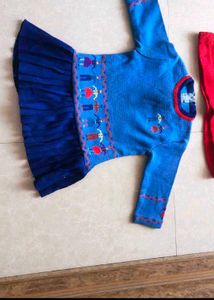 combo of 2 partywear winter wear wool frock