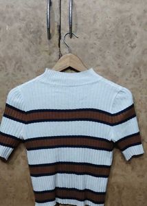 Striped Ribbed Top