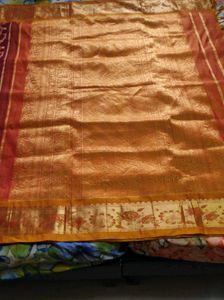 Floral korvai kanchipuram silk Saree