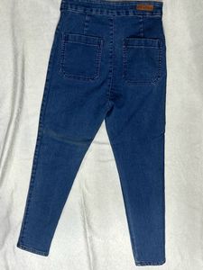 Navy Blue Jeggings W Chain