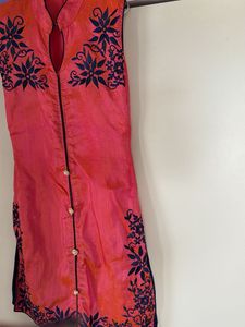 Embroidered Sleeveless Top