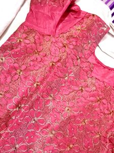 Pink Embroidered Kurta Set