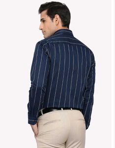 Striped Navy Blue Shirt